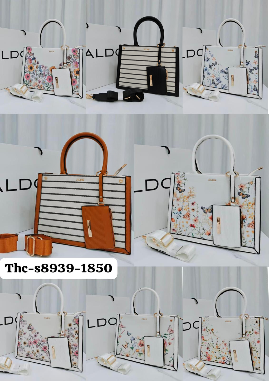 Striped Tote with Pouch · Thc-s8939